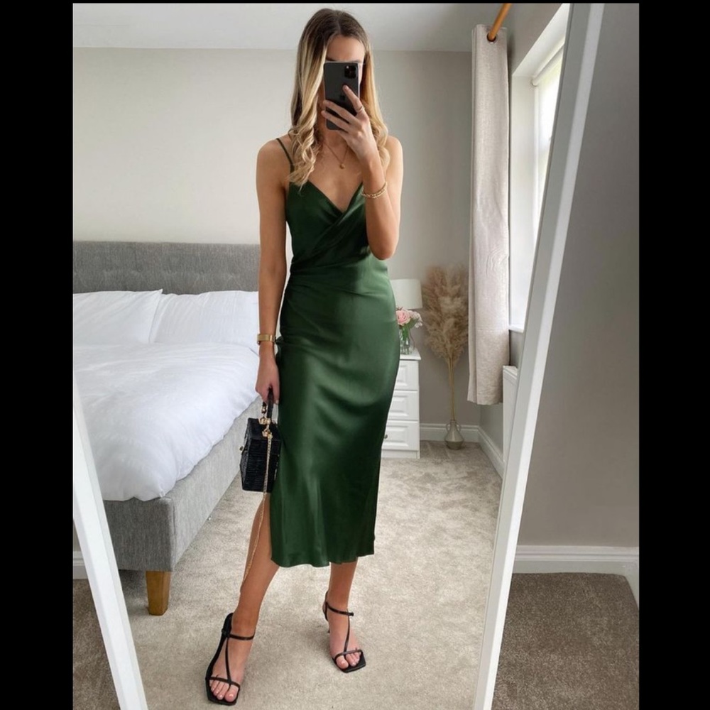 Draped Lingerie-Style Dress